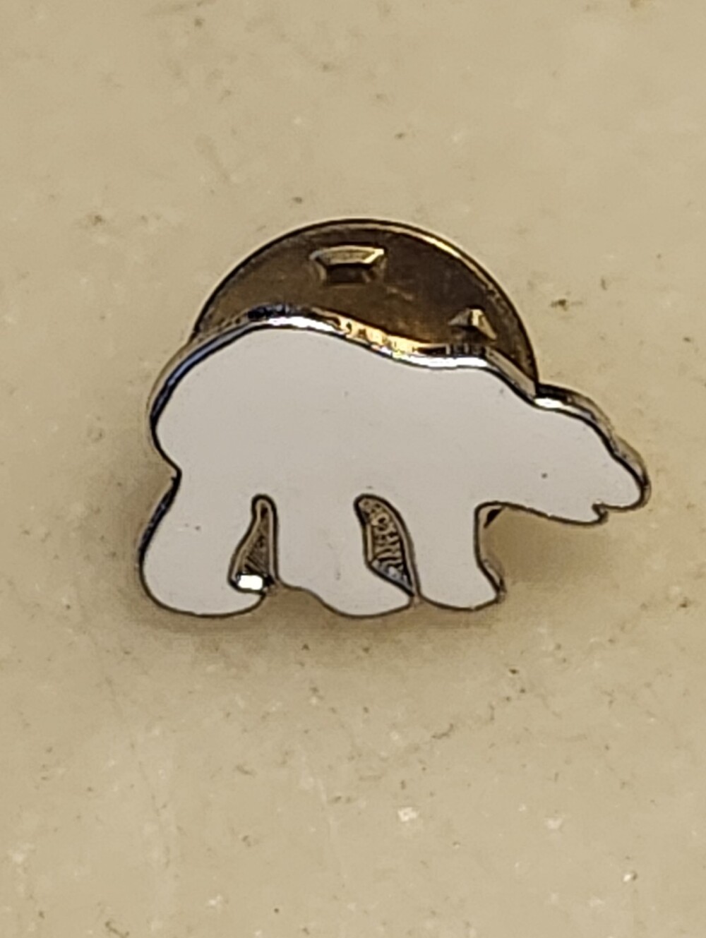 White Polar Bear Enamel Pin